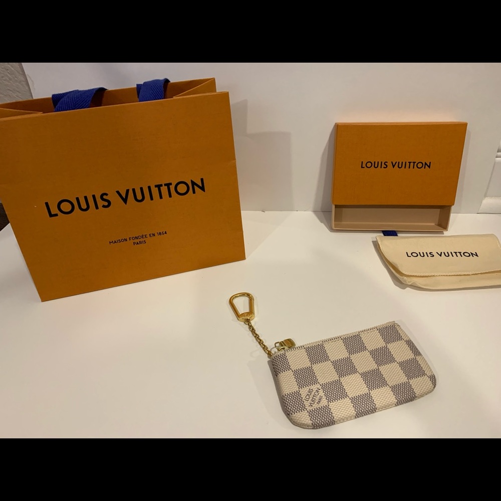 Louis Vuitton Key Pouch Damier Azur Canvas